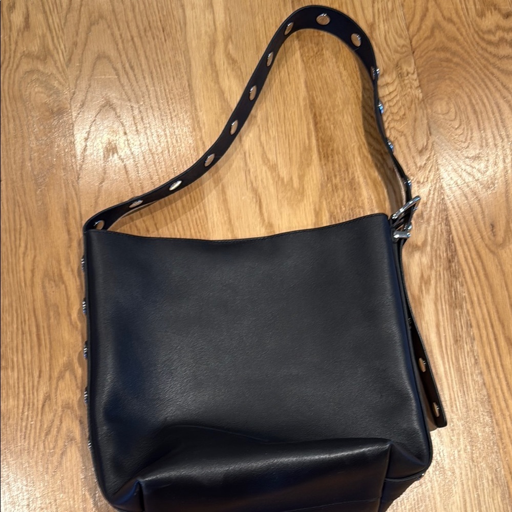 Black Leather Shoulder Bag